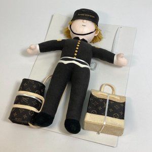 Authentic LOUIS VUITTON Bellboy 2013 only doll Plush Doll cotton gray